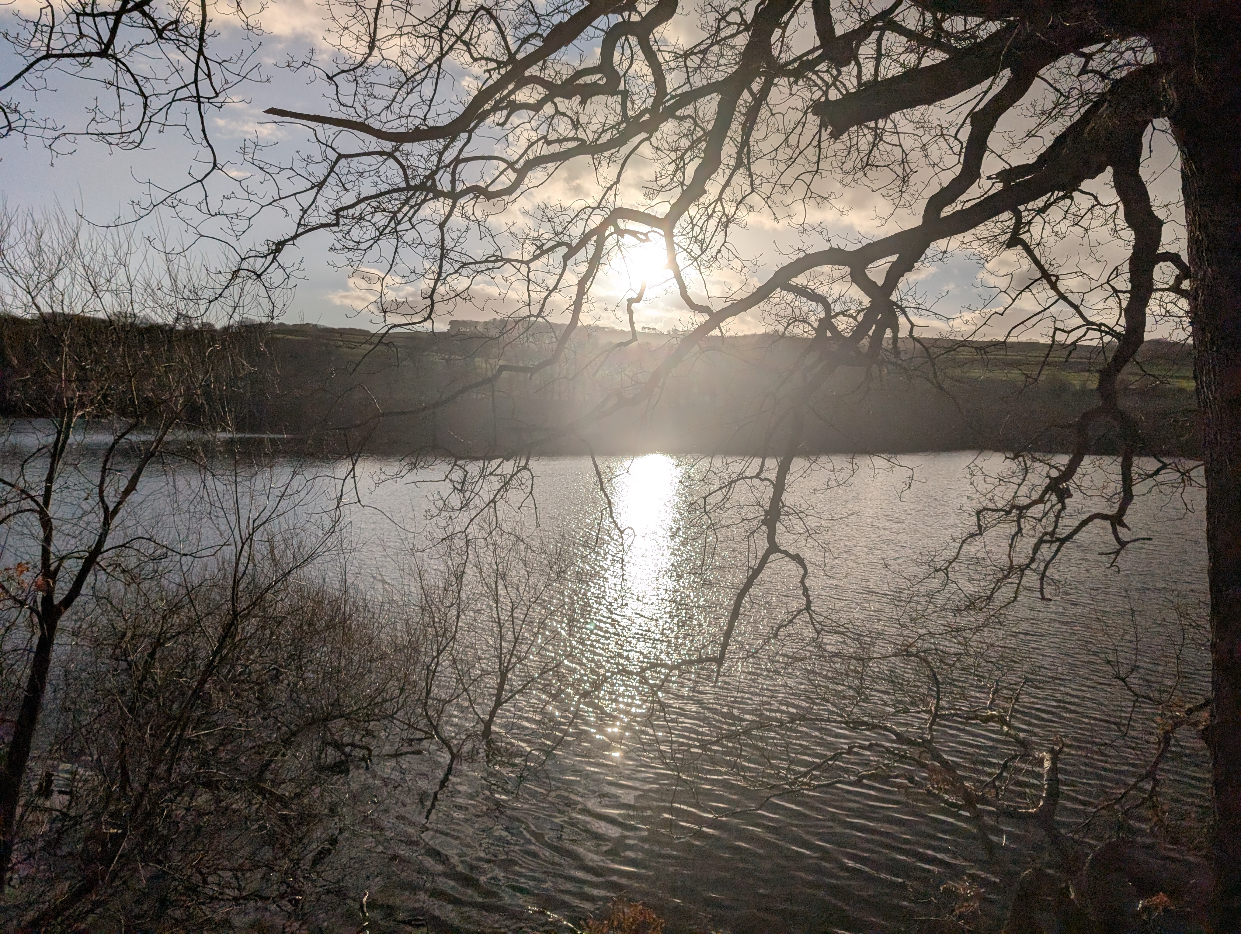 Lindley Wood reservoir on a beautiful spring day